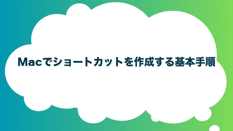 Macでショートカットを作成する基本手順