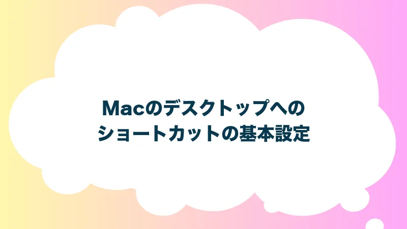 Macのデスクトップへのショートカットの基本設定