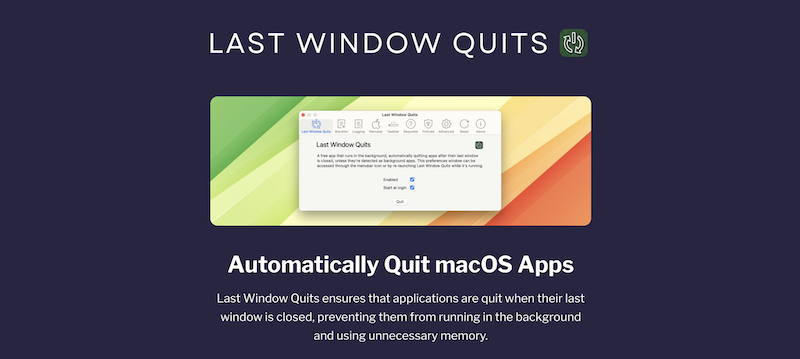 おすすめツール②:「Last Window Quits」の便利な活用方法