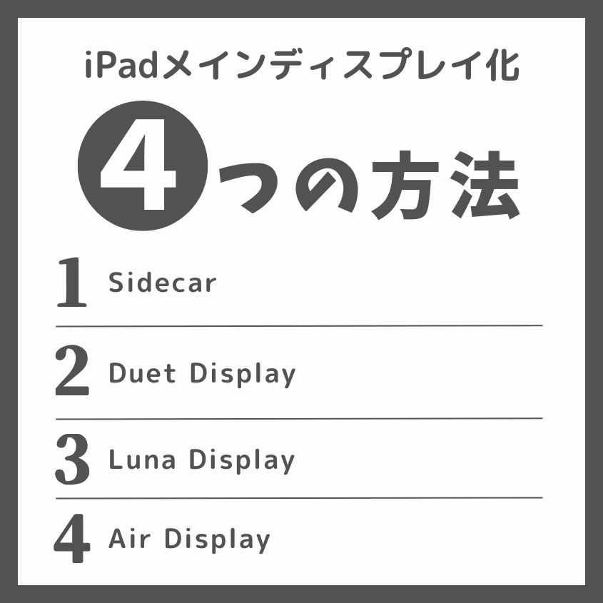 Mac miniをiPadでメインディスプレイ化する4つの方法