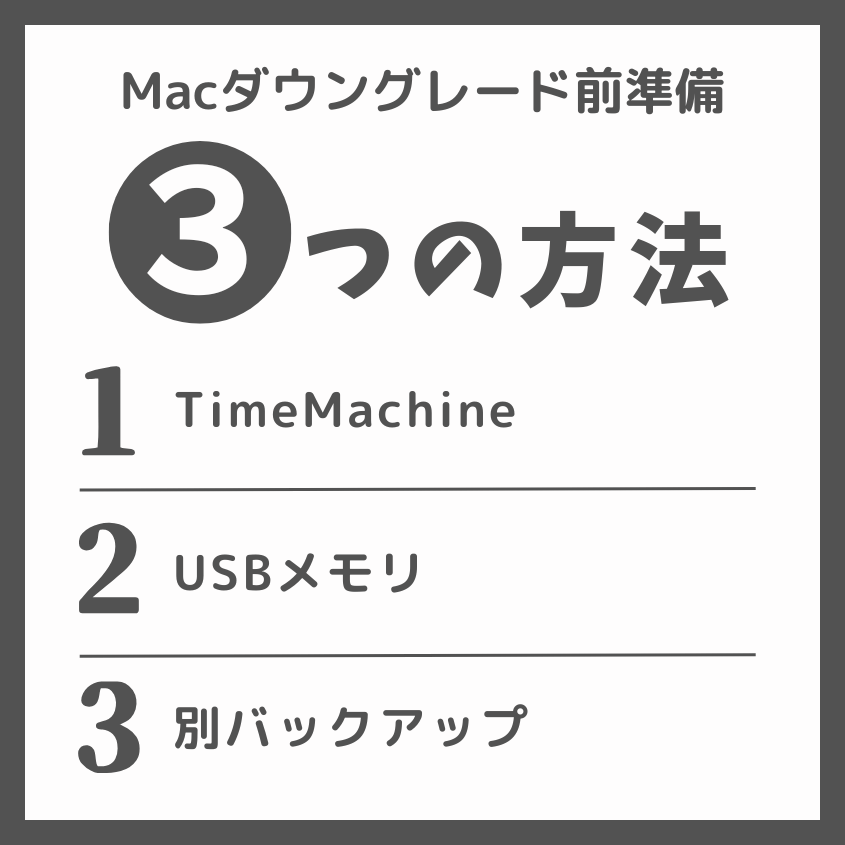 ダウングレード前にやるべき重要な準備
