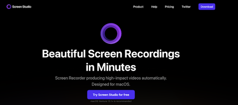 Screen Studio|自動ズームで操作解説に最適