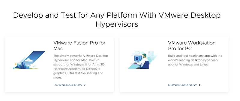 VMwareでの設定とインストール